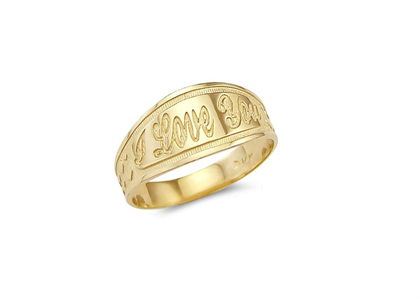 Gold Plated I Love You Ring